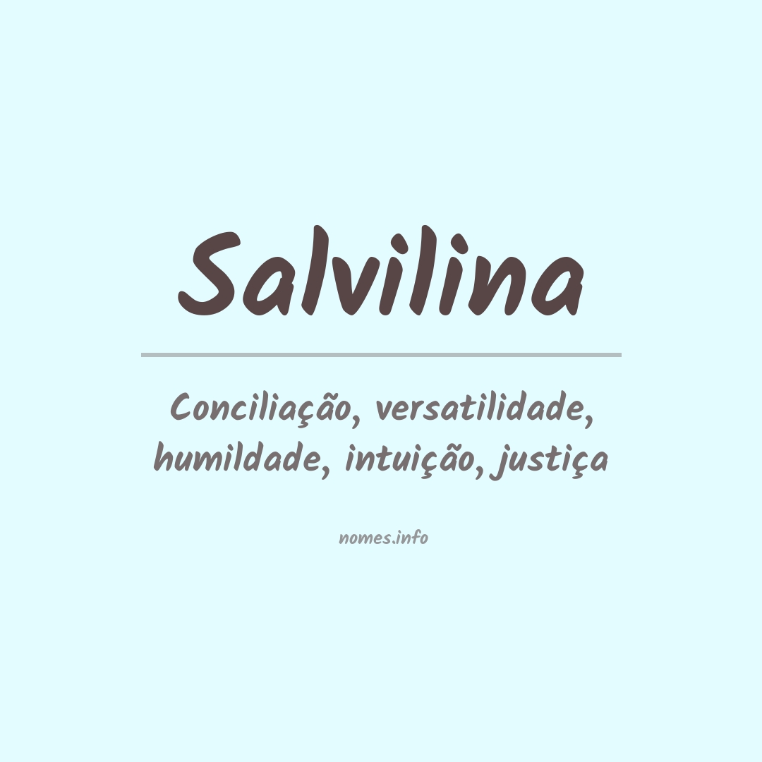 Significado do nome Salvilina