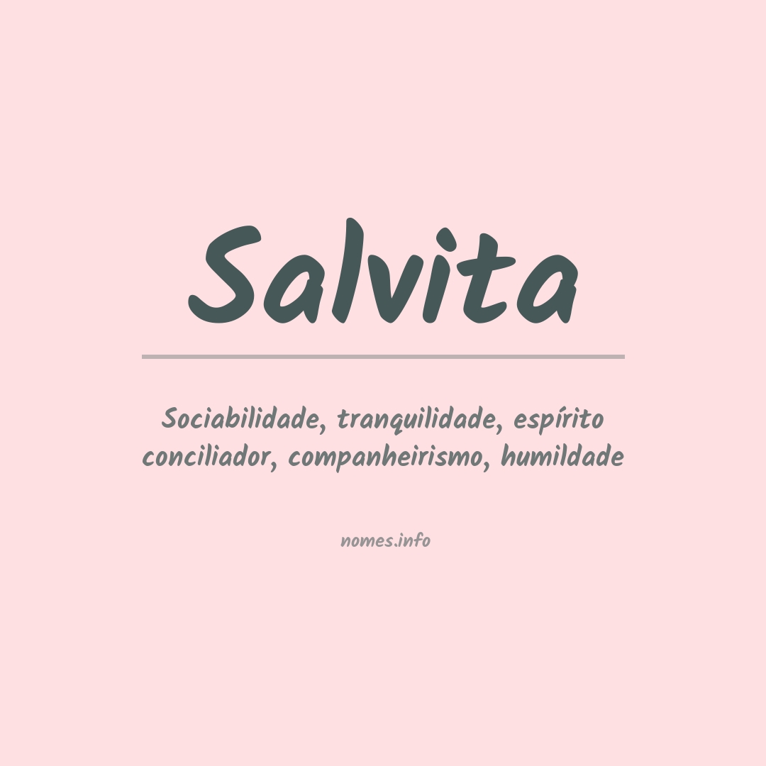 Significado do nome Salvita