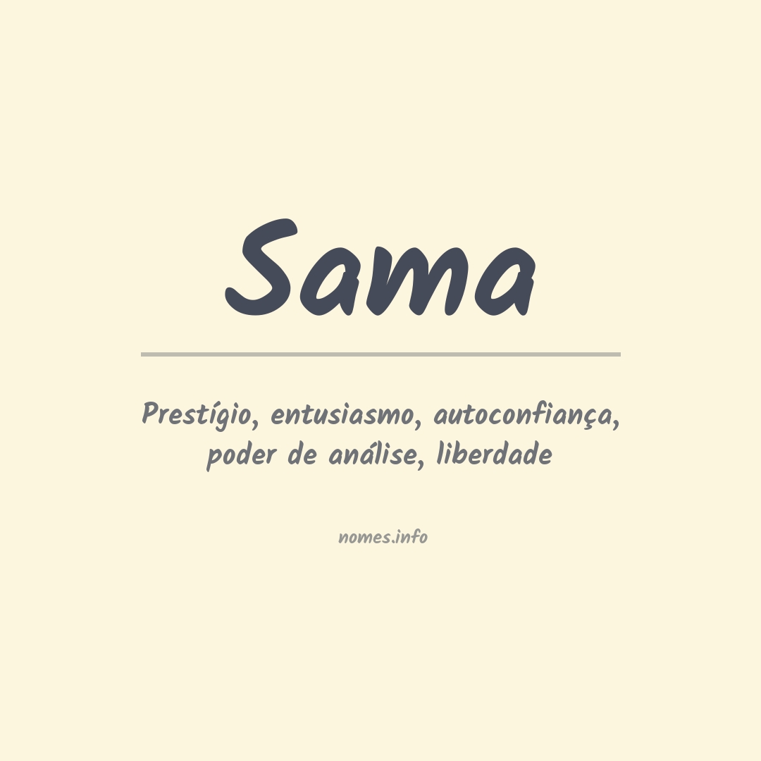Significado do nome Sama
