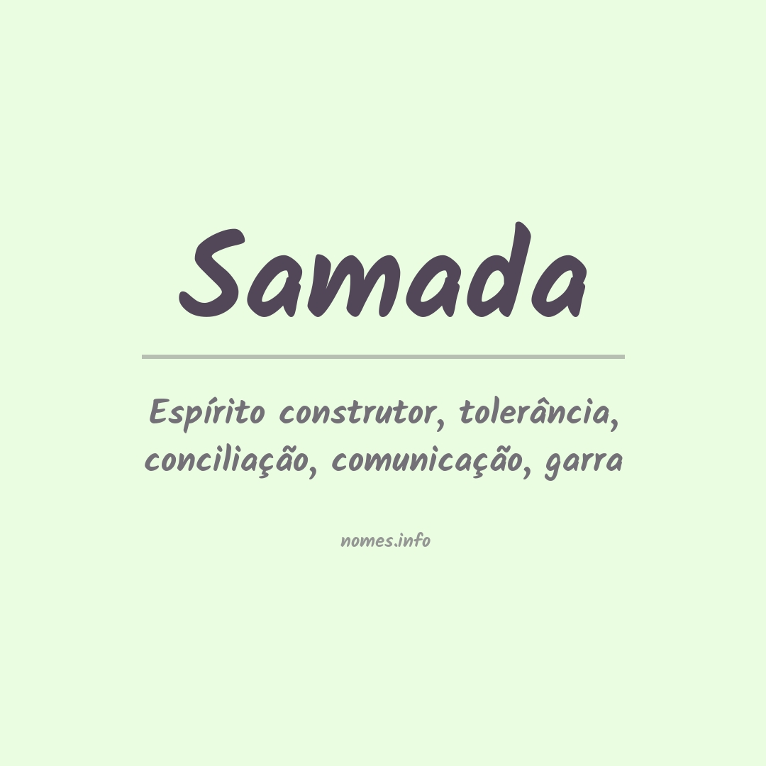 Significado do nome Samada