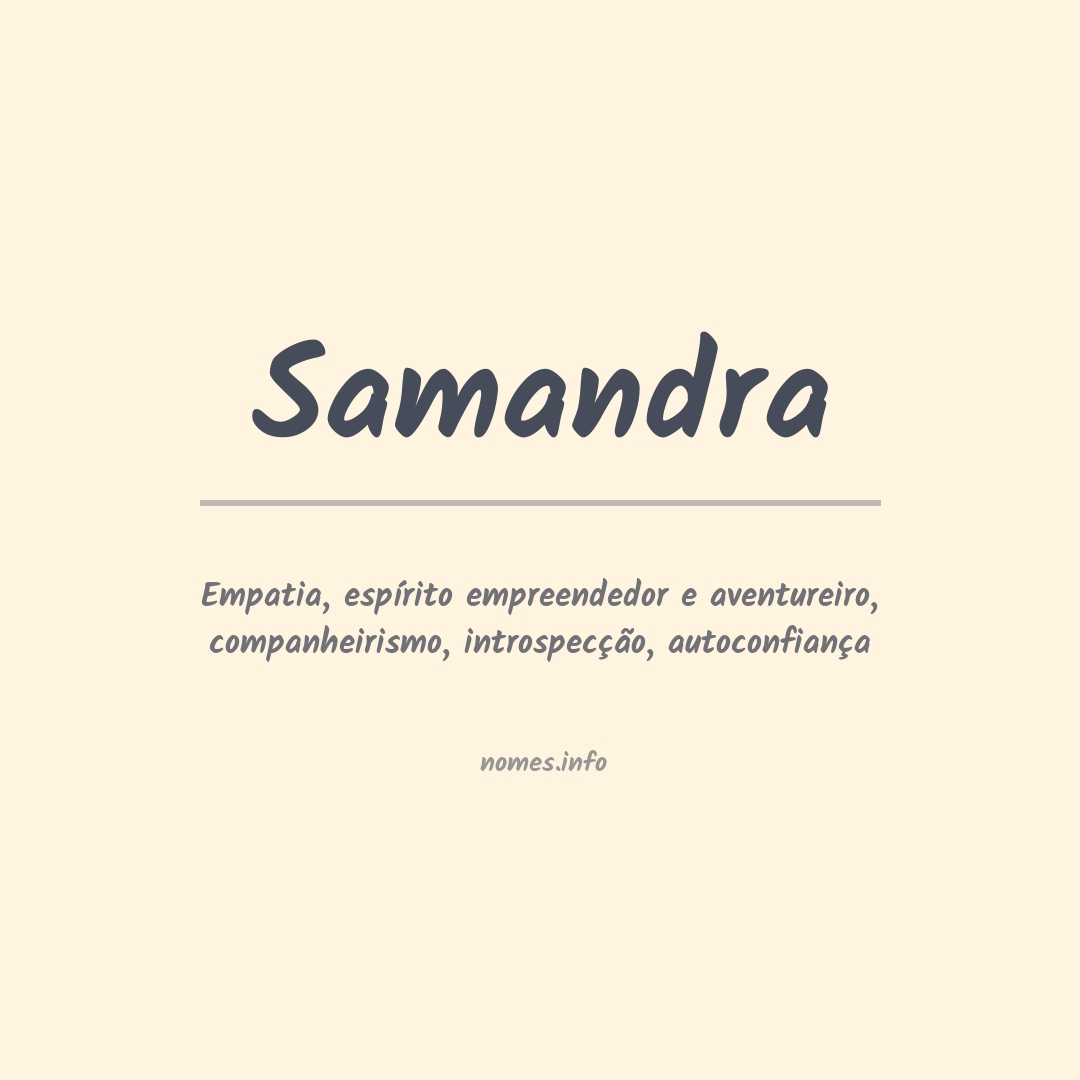 Significado do nome Samandra