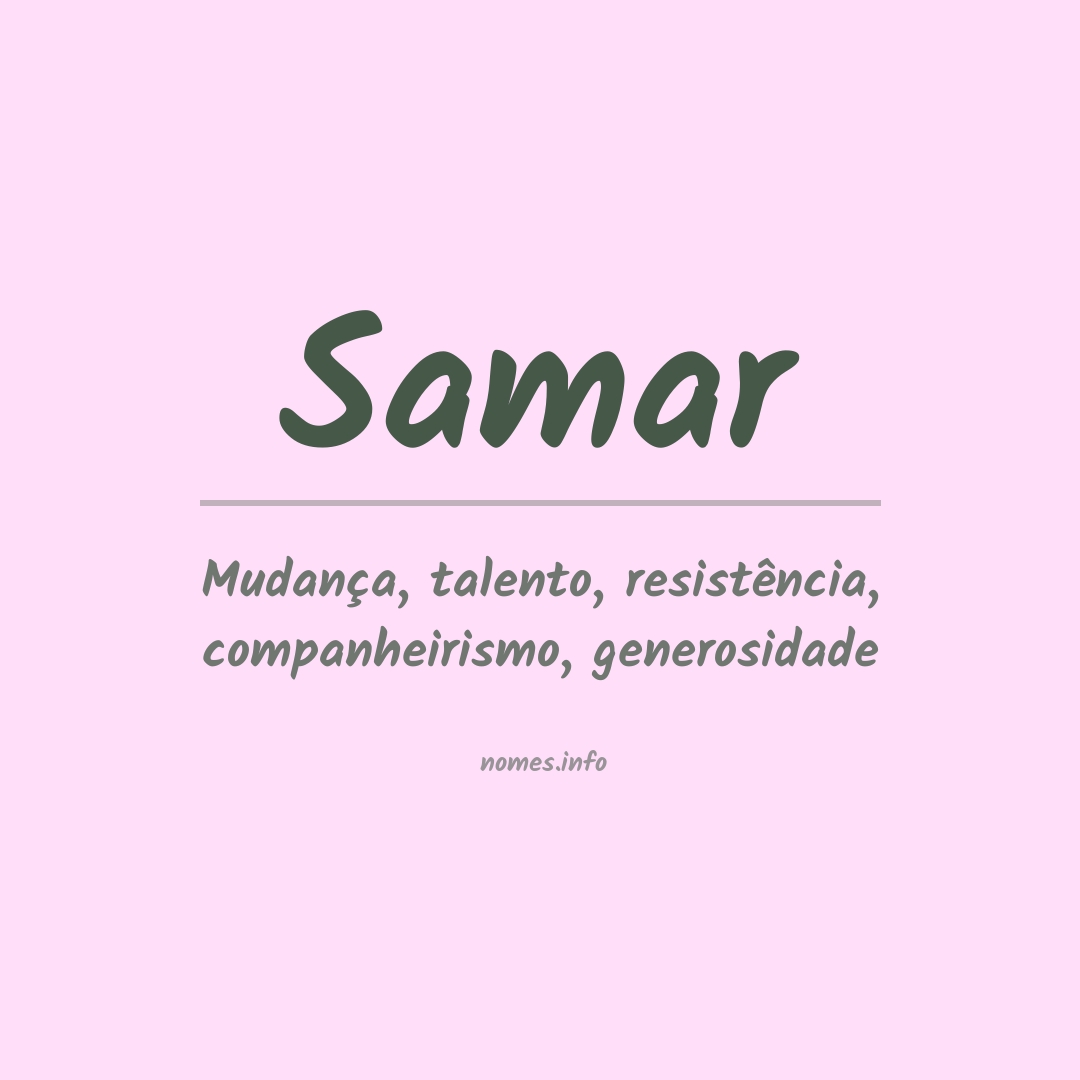 Significado do nome Samar