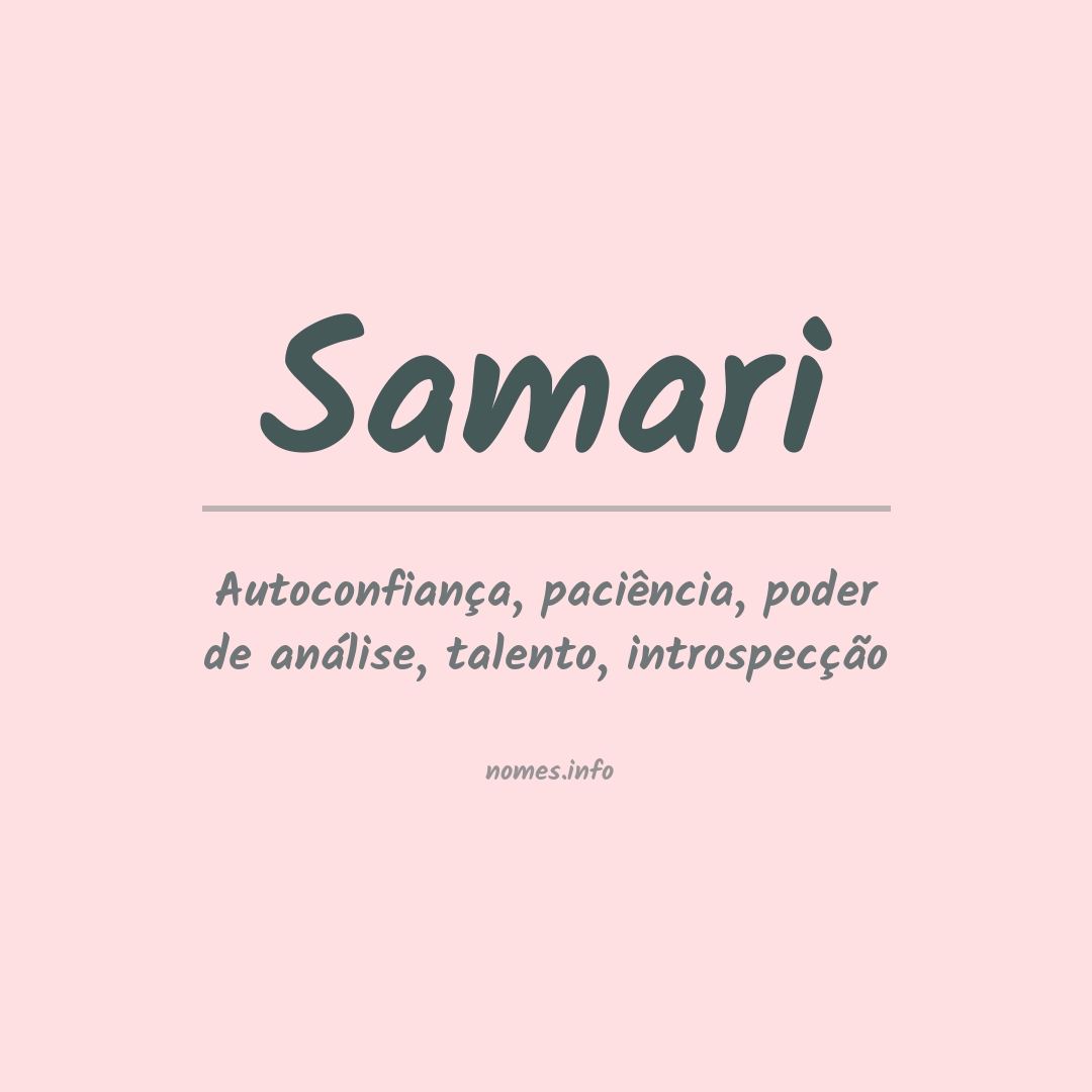 Significado do nome Samari