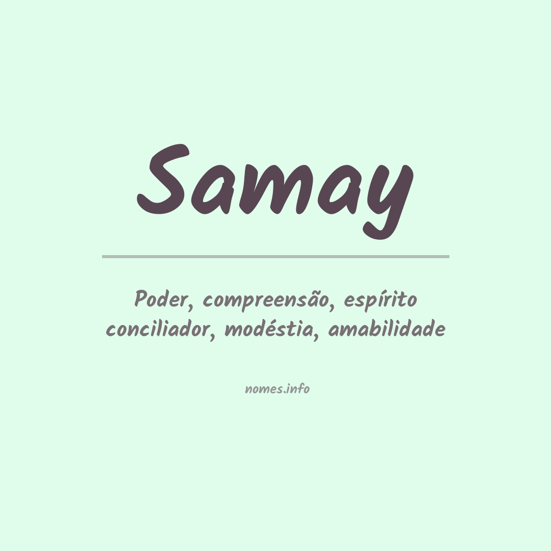 Significado do nome Samay