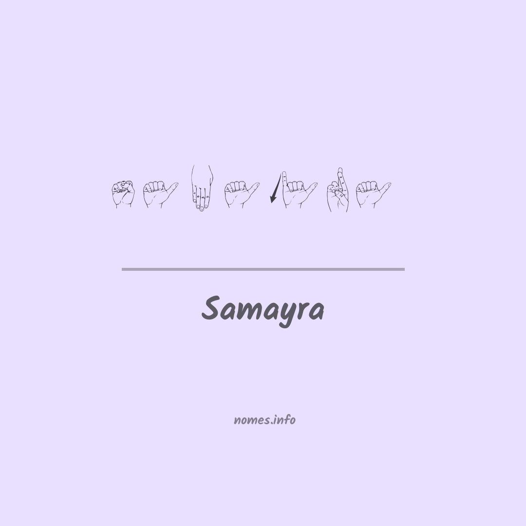 Samayra em Libras