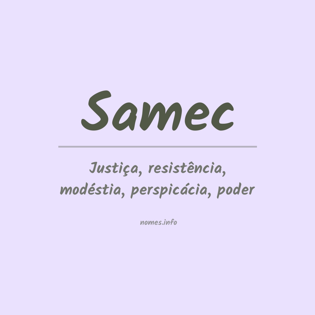 Significado do nome Samec