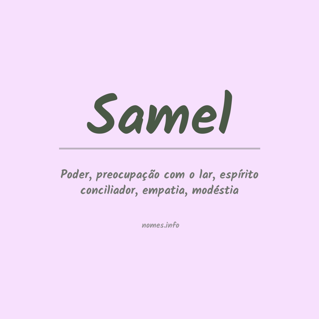 Significado do nome Samel