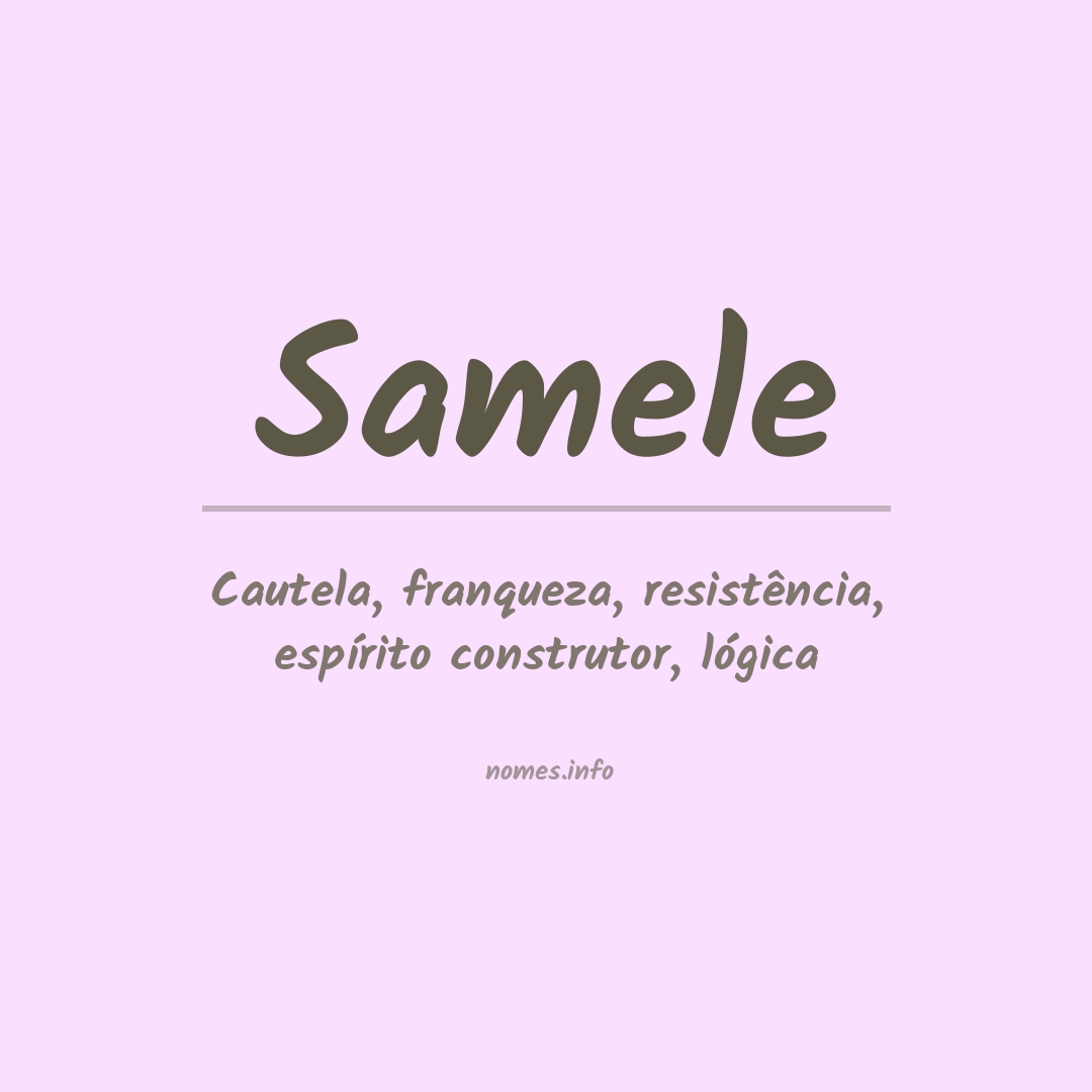 Significado do nome Samele