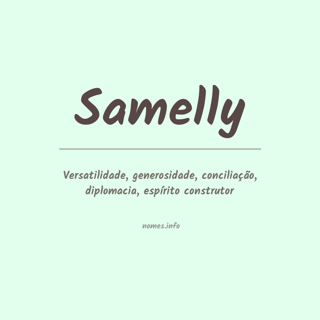 Significado do nome Samelly