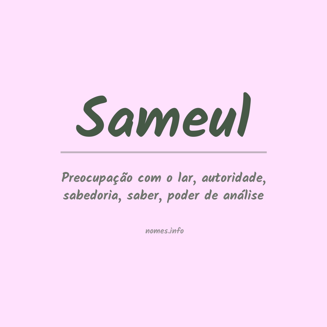 Significado do nome Sameul