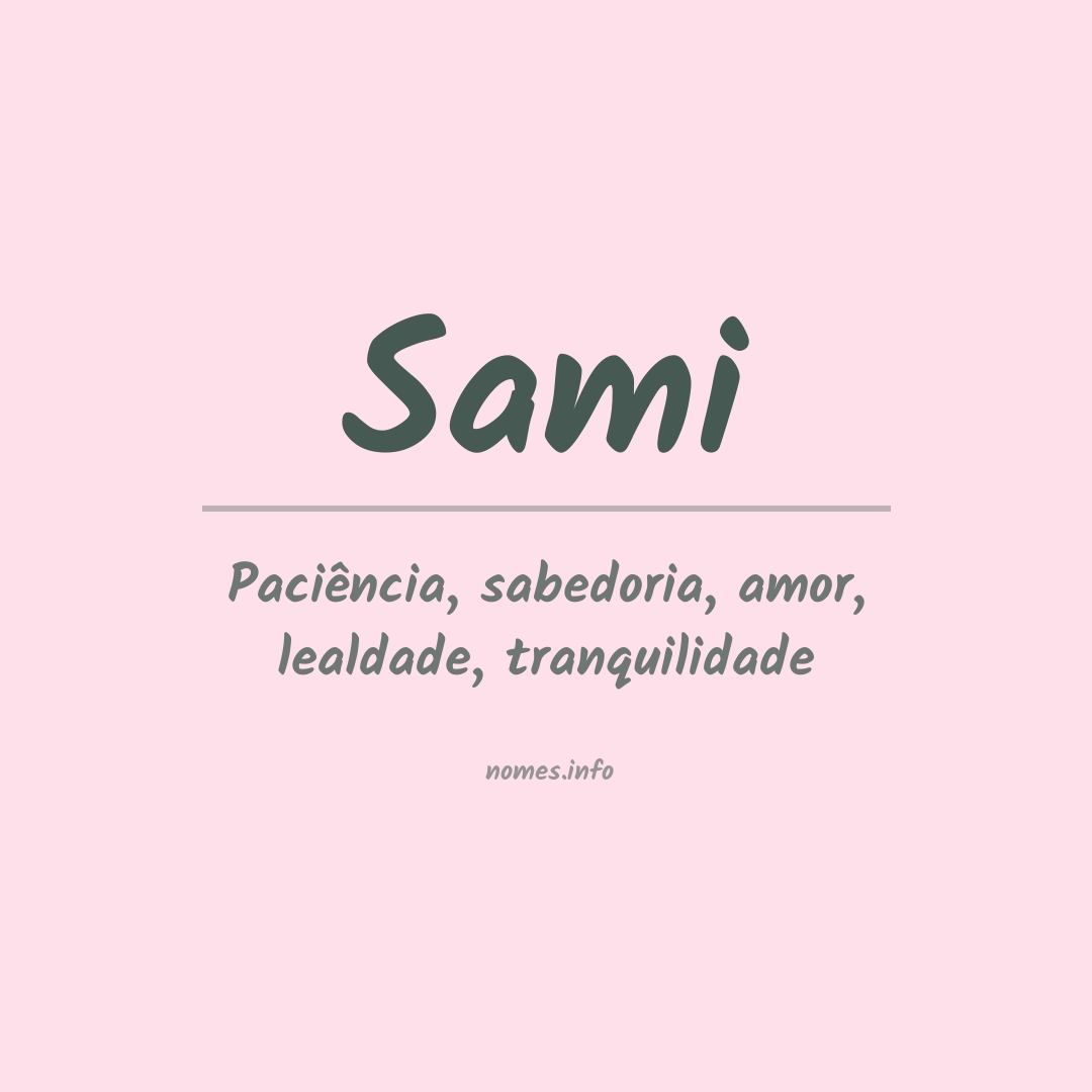 Significado do nome Sami