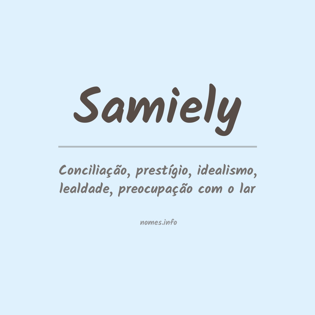 Significado do nome Samiely