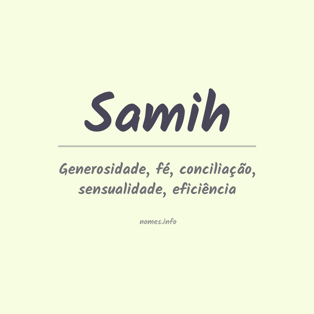 Significado do nome Samih