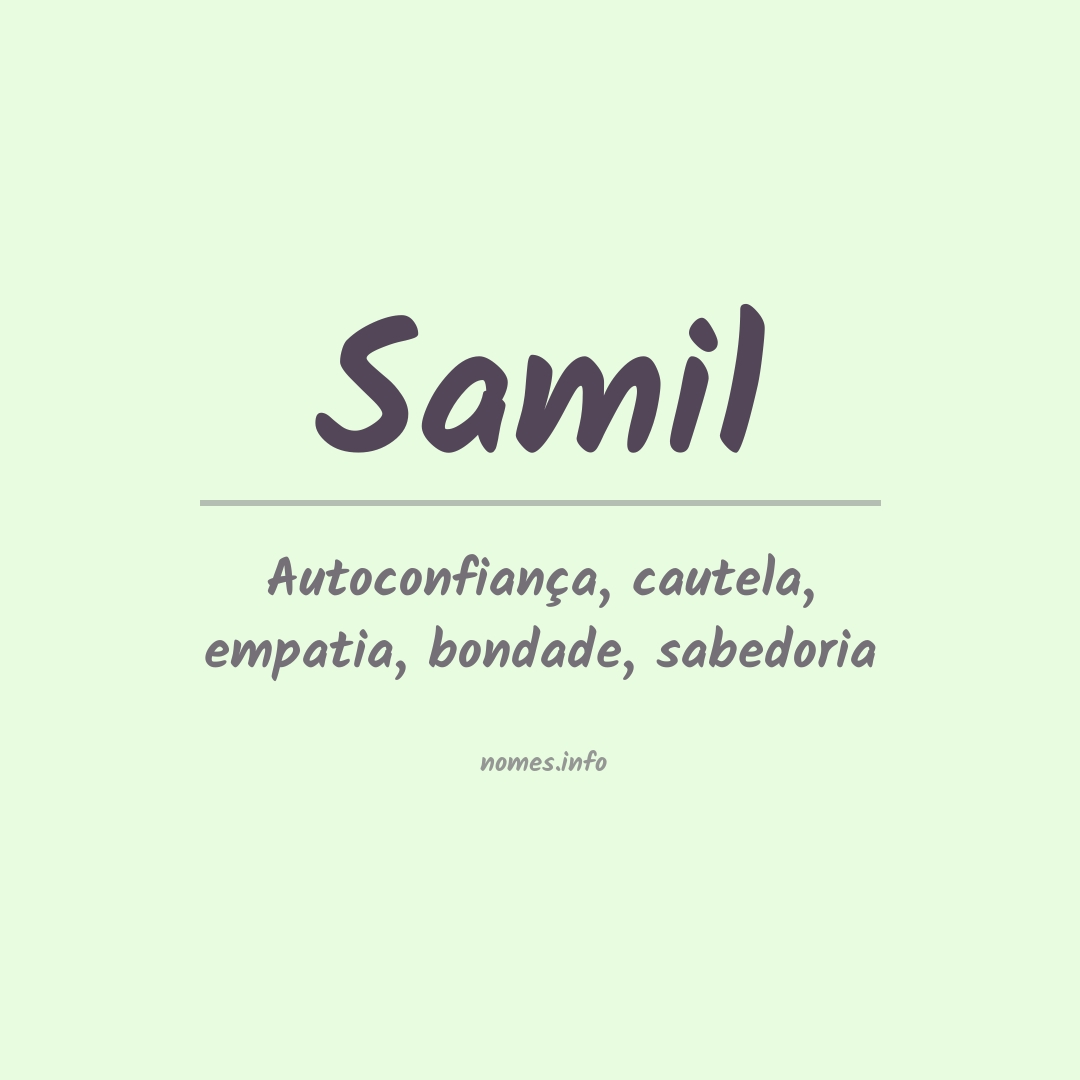 Significado do nome Samil