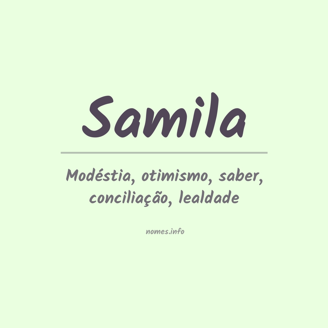 Significado do nome Samila