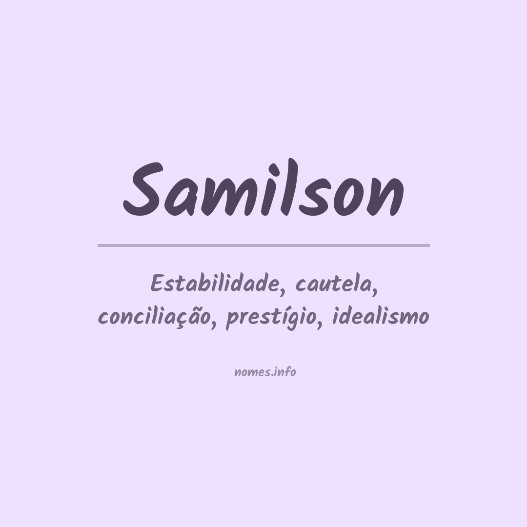 Significado do nome Samilson