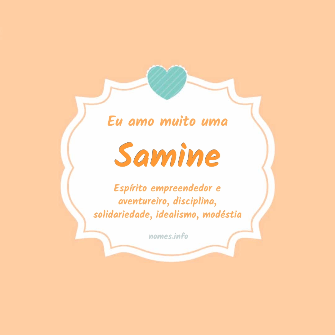 Eu amo muito Samine