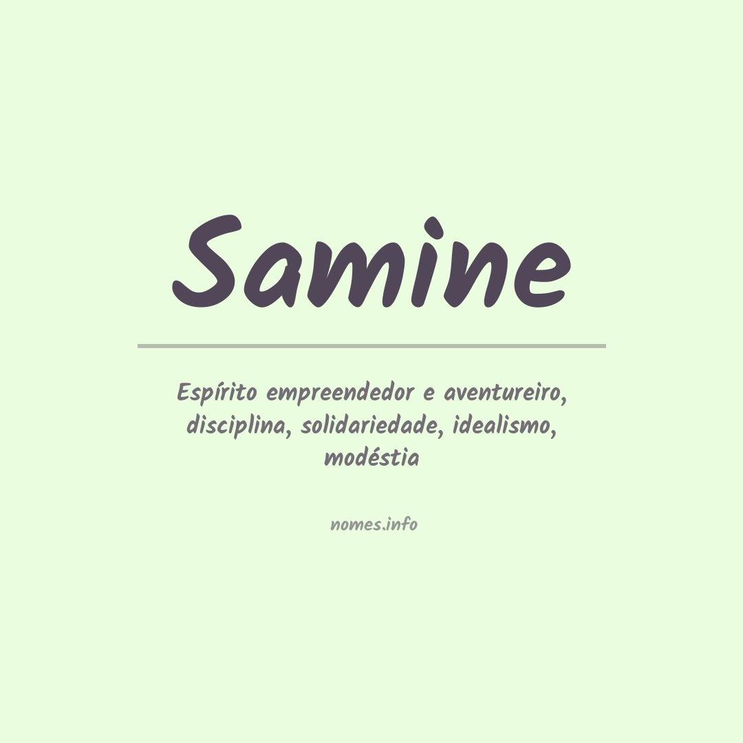 Significado do nome Samine
