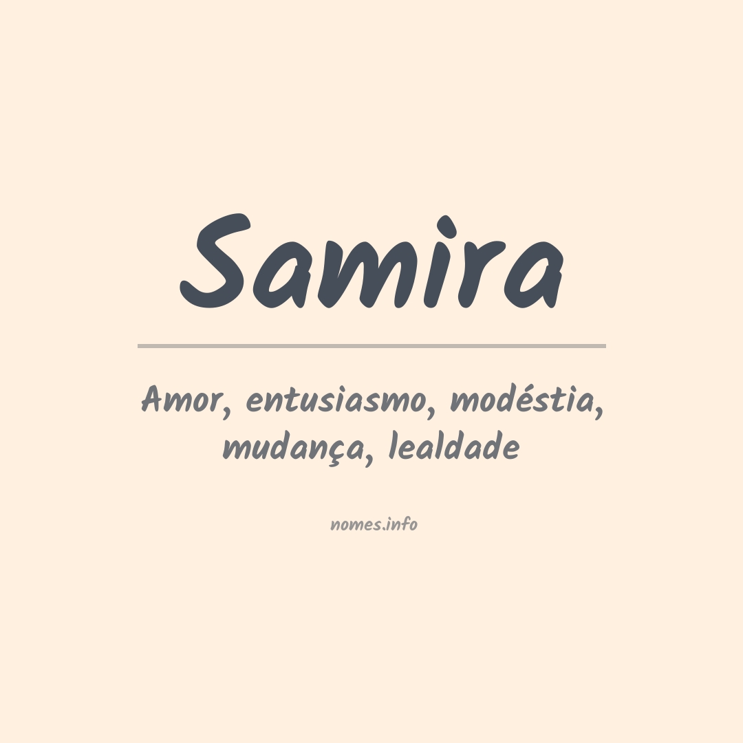 Significado do nome Samira