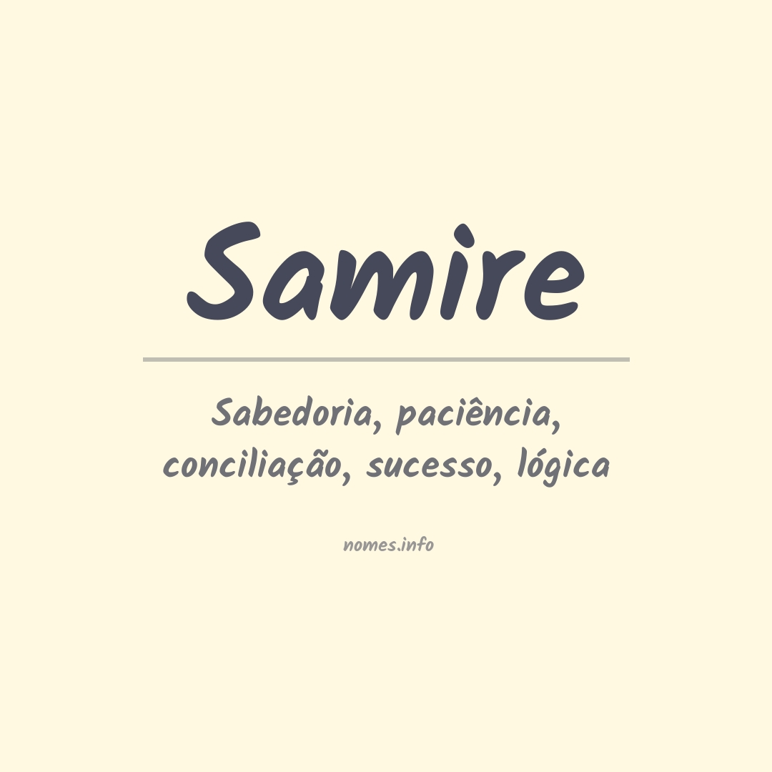 Significado do nome Samire