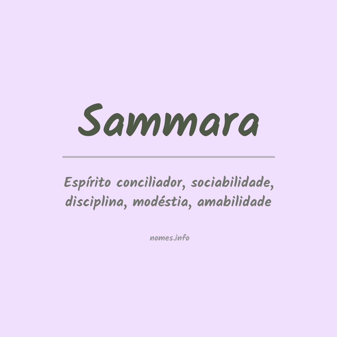 Significado do nome Sammara