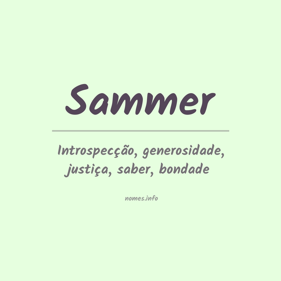 Significado do nome Sammer