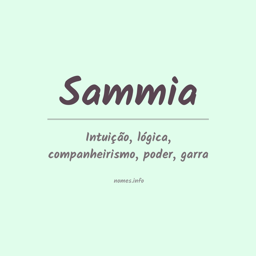 Significado do nome Sammia