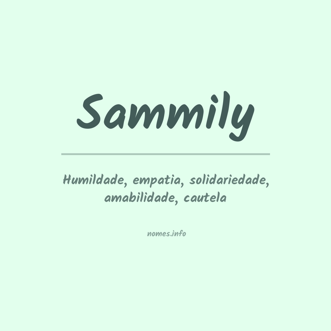 Significado do nome Sammily