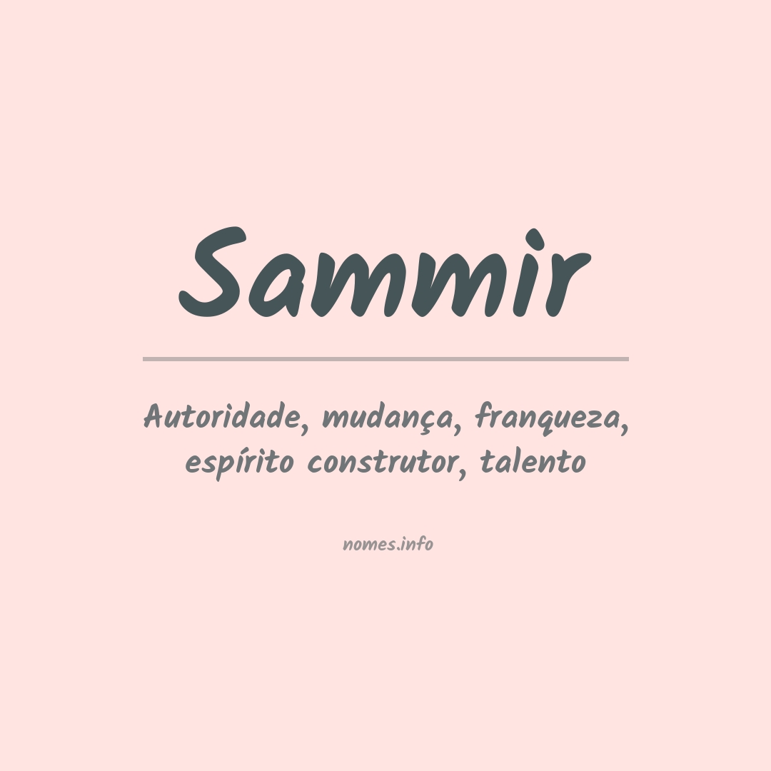 Significado do nome Sammir