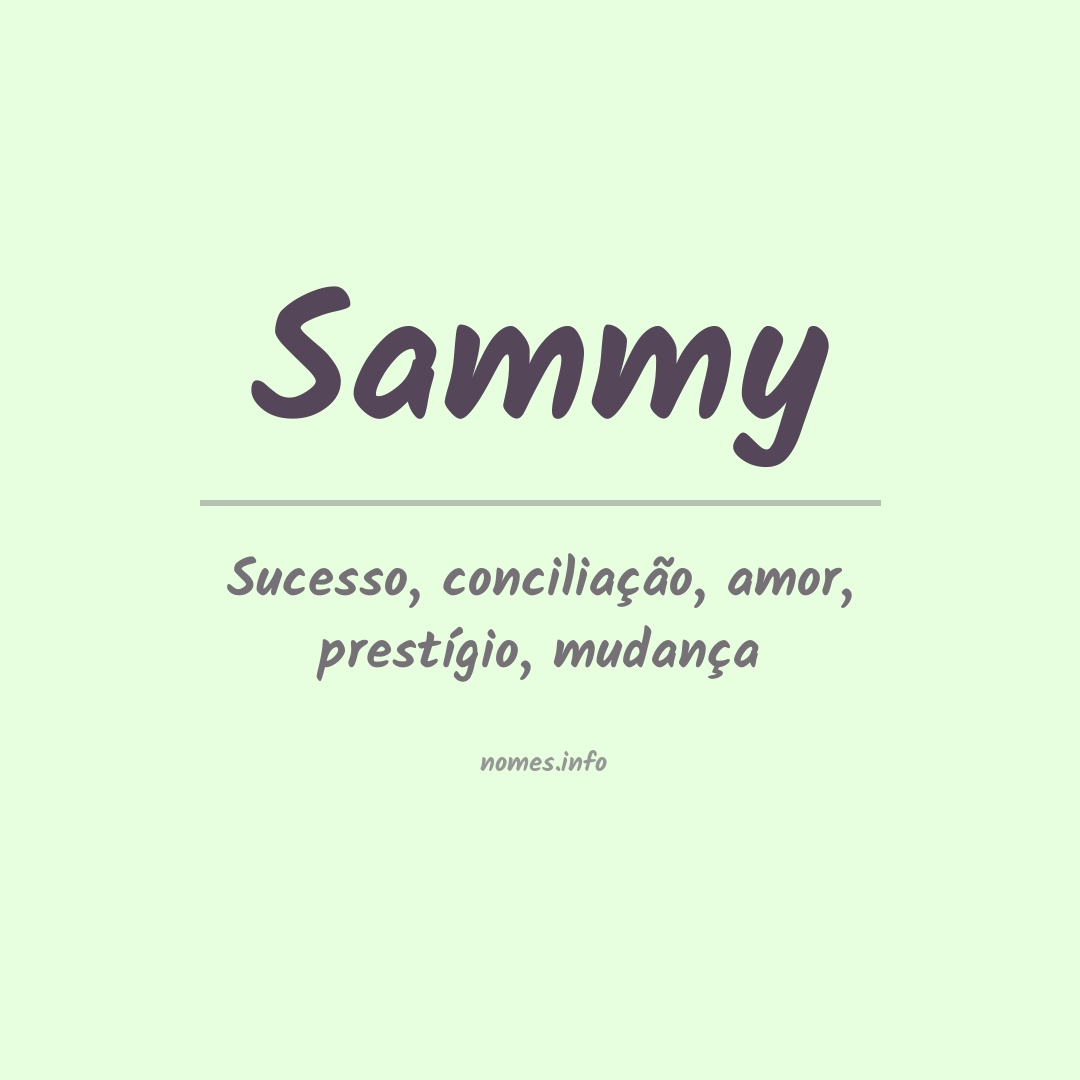 Significado do nome Sammy