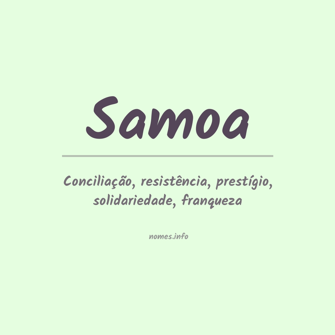 Significado do nome Samoa