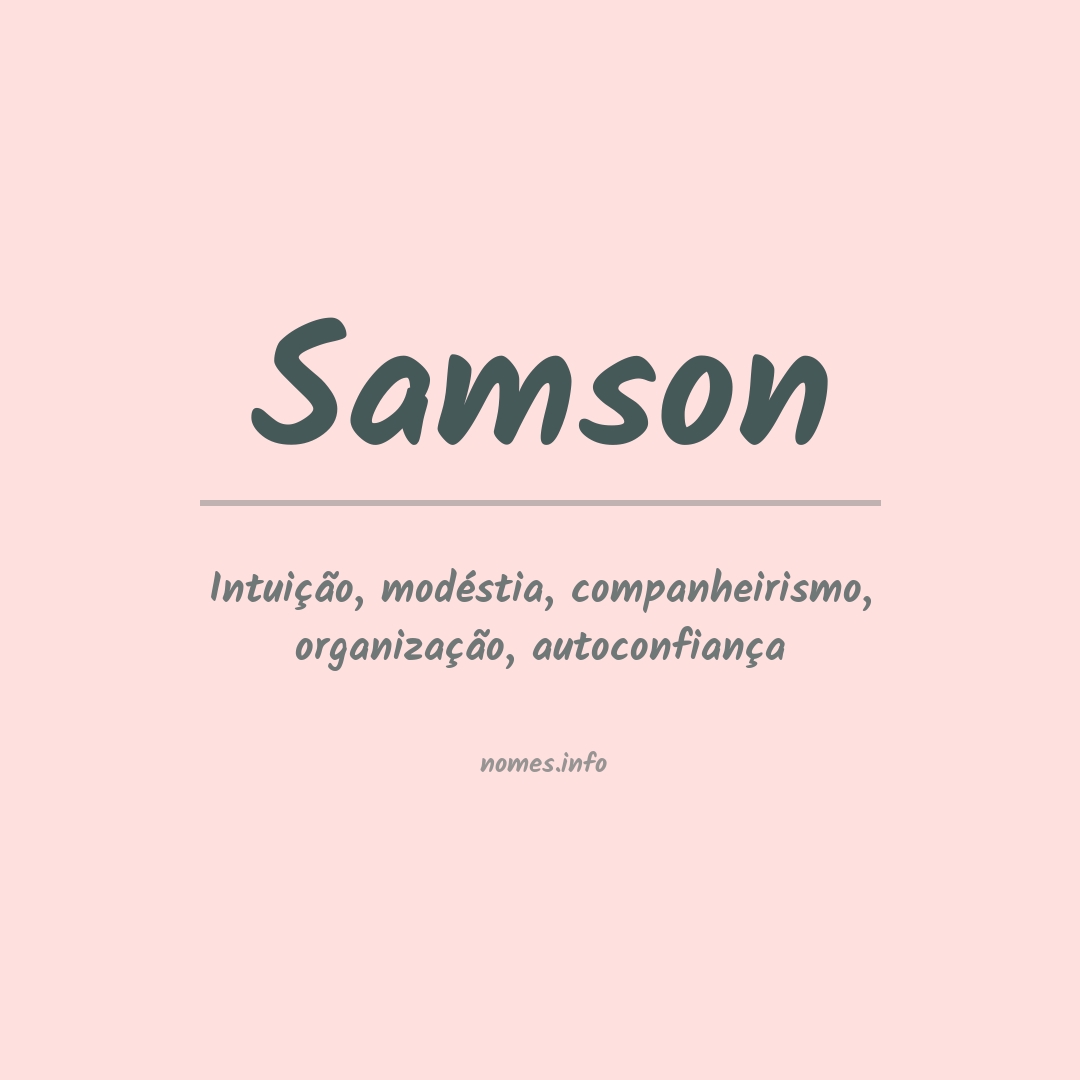 👪 → Qual o significado do nome Sanson?