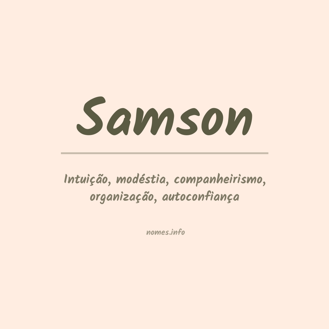 👪 → Qual o significado do nome Sanson?