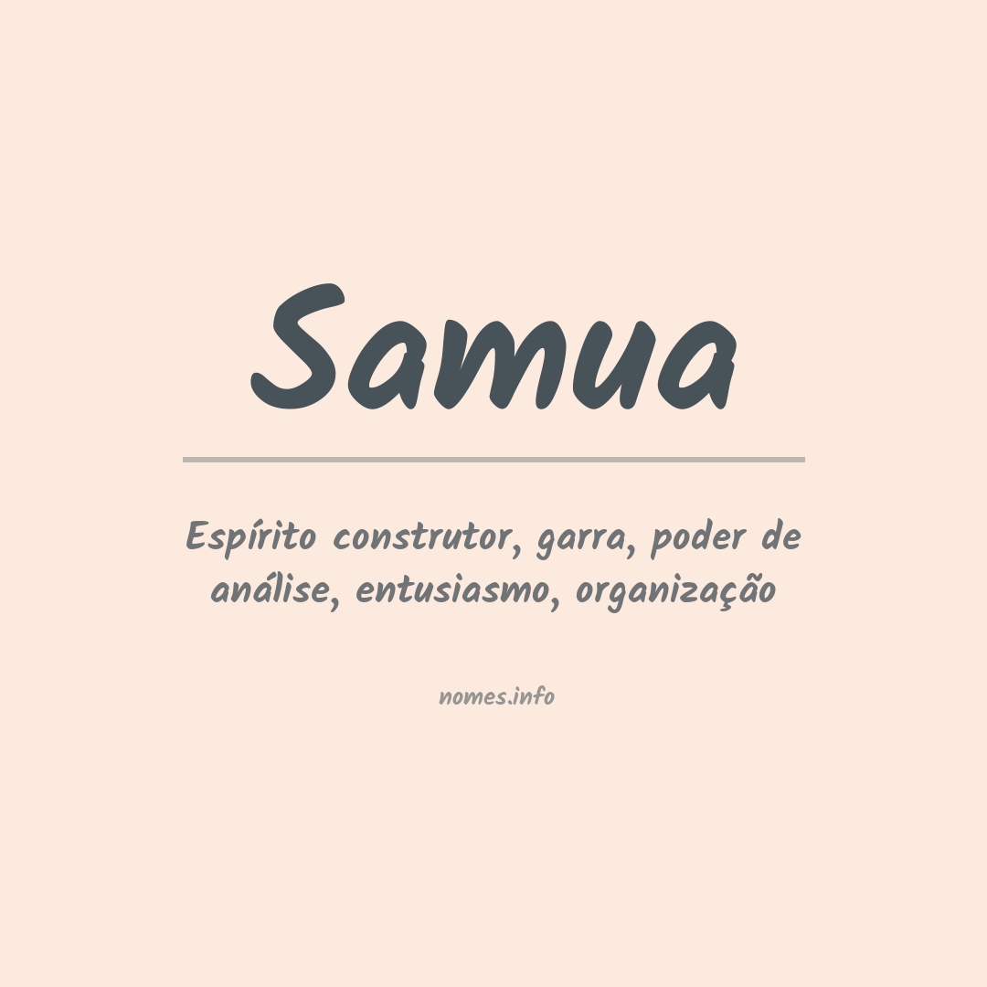 Significado do nome Samua