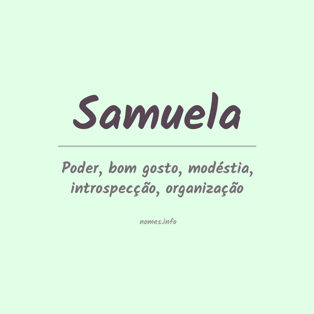 Significado do nome Samuela