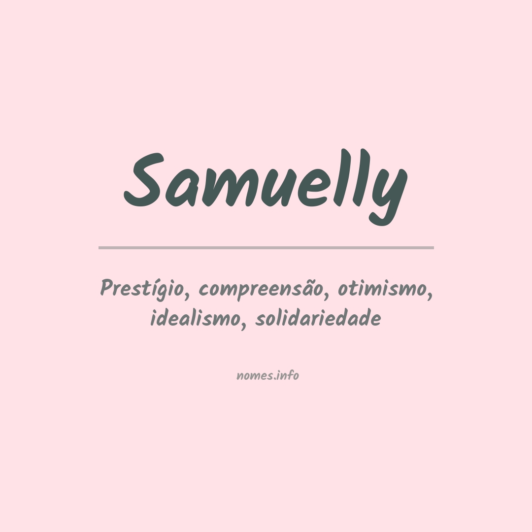 Significado do nome Samuelly