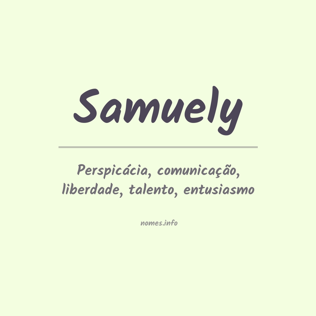 Significado do nome Samuely