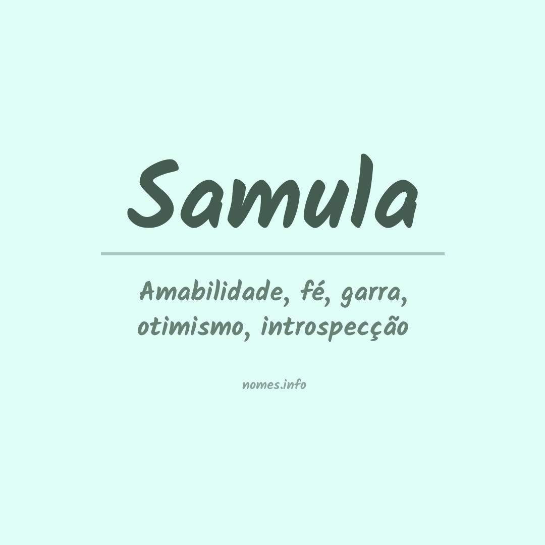 Significado do nome Samula