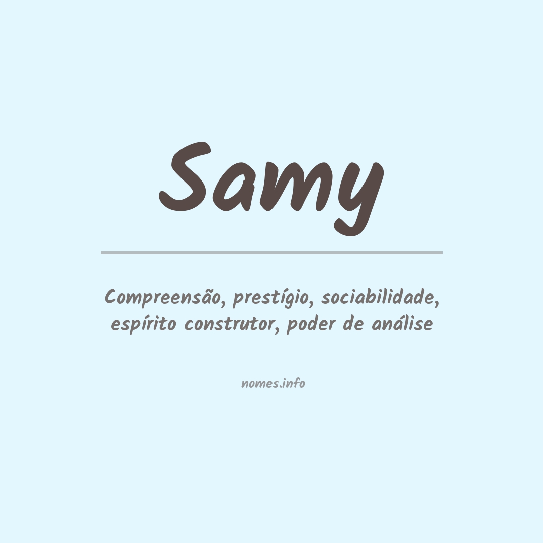 Significado do nome Samy