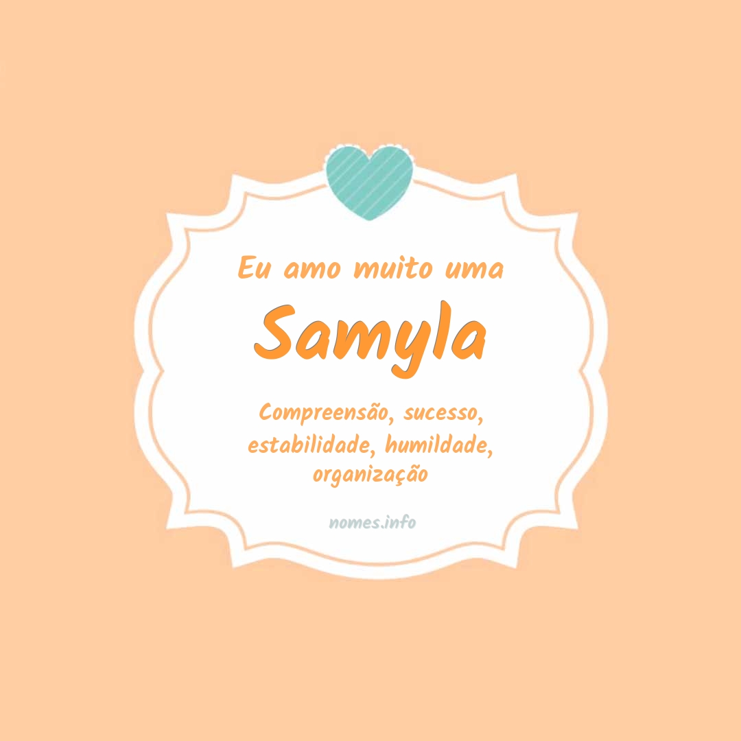 Eu amo muito Samyla