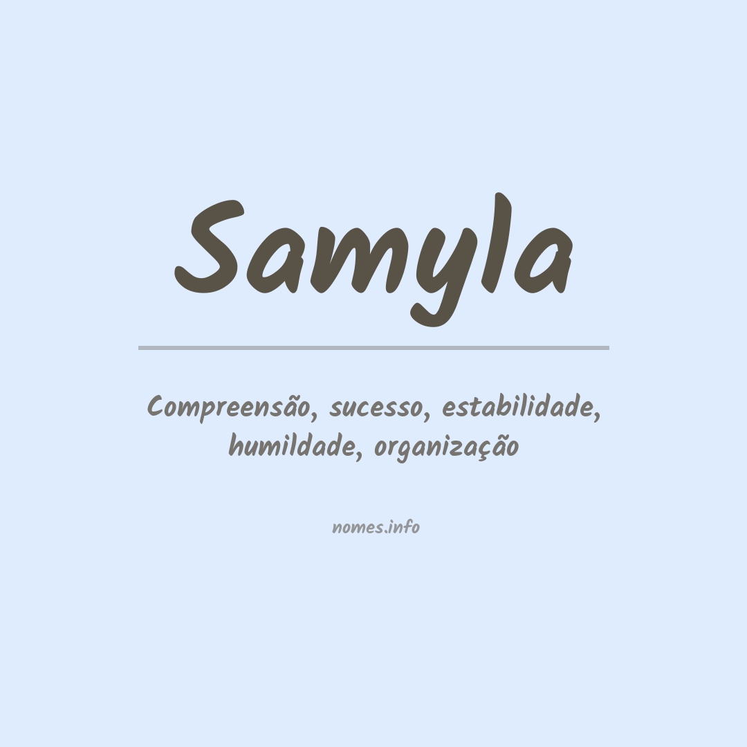 Significado do nome Samyla