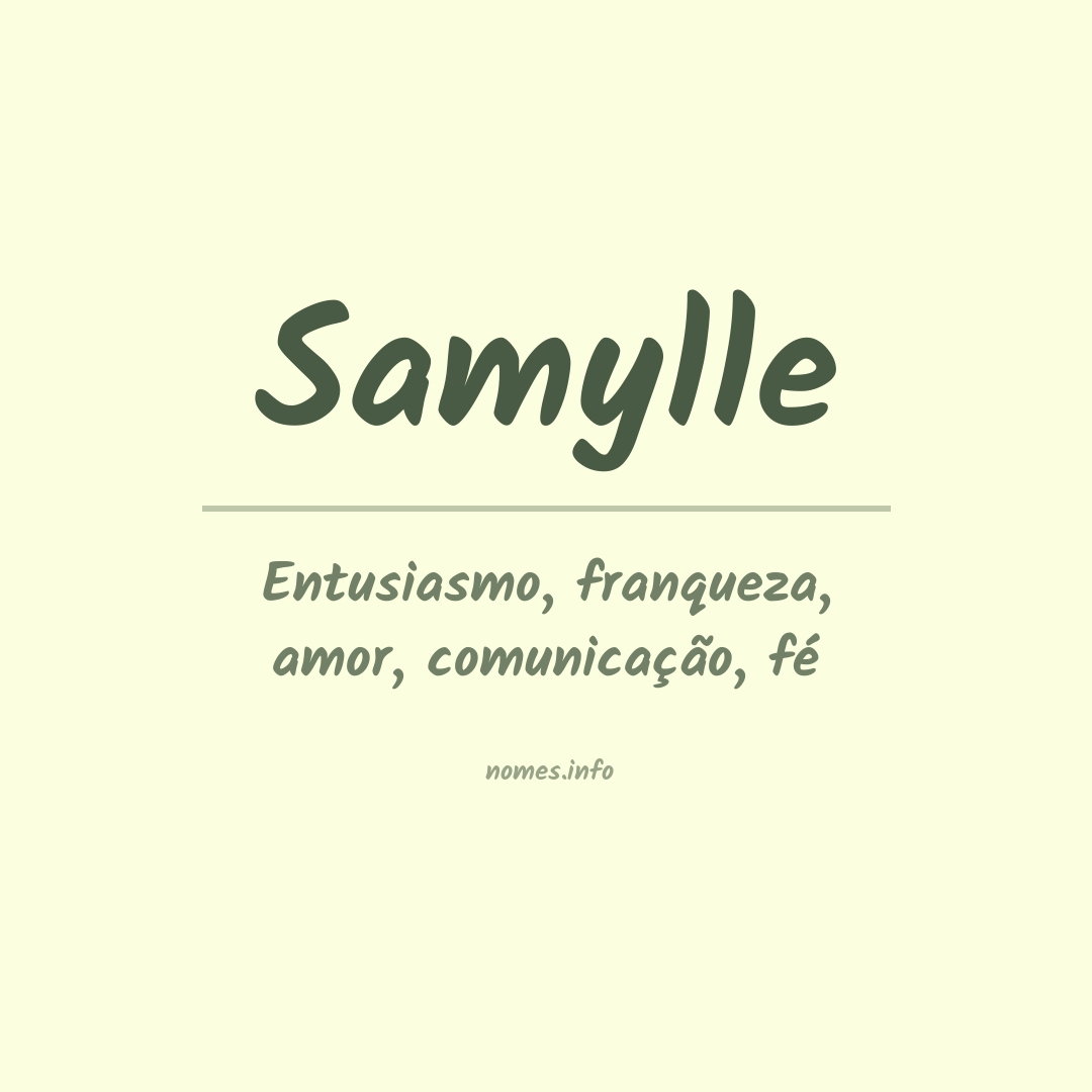 Significado do nome Samylle