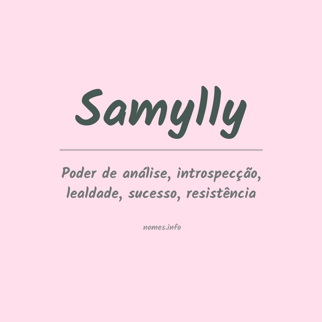 Significado do nome Samylly