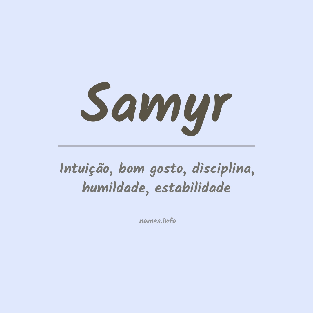 Significado do nome Samyr