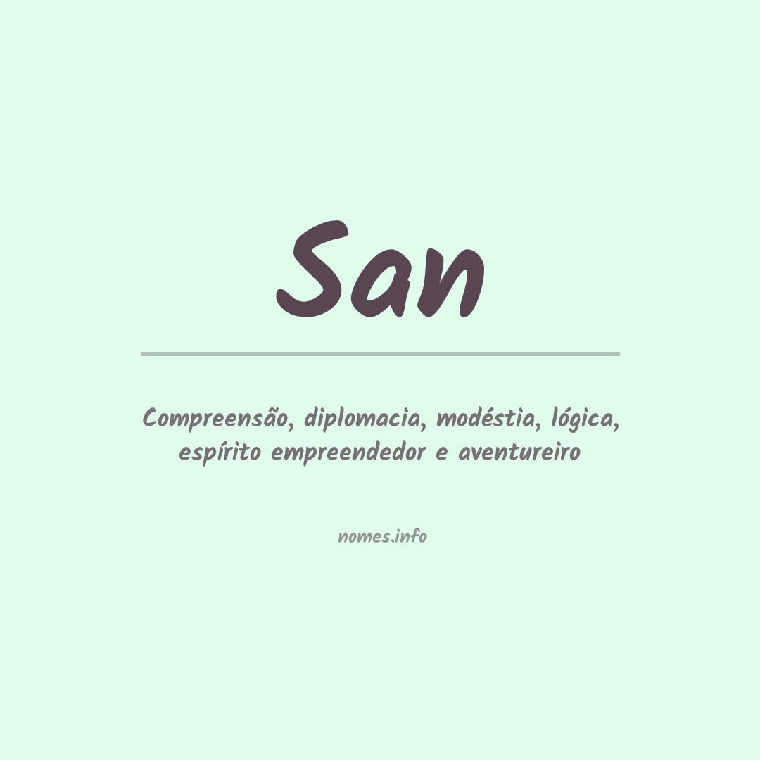 Significado do nome San