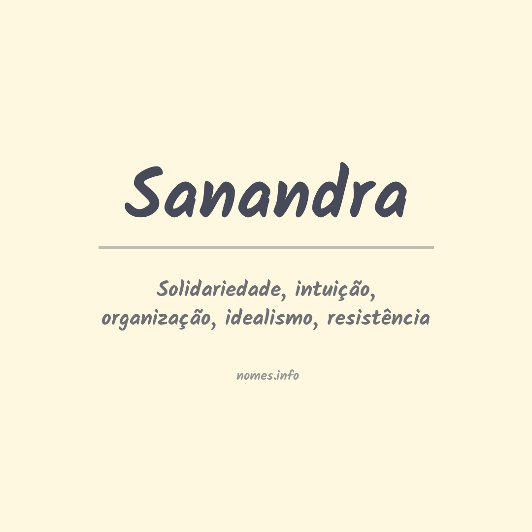 Significado do nome Sanandra