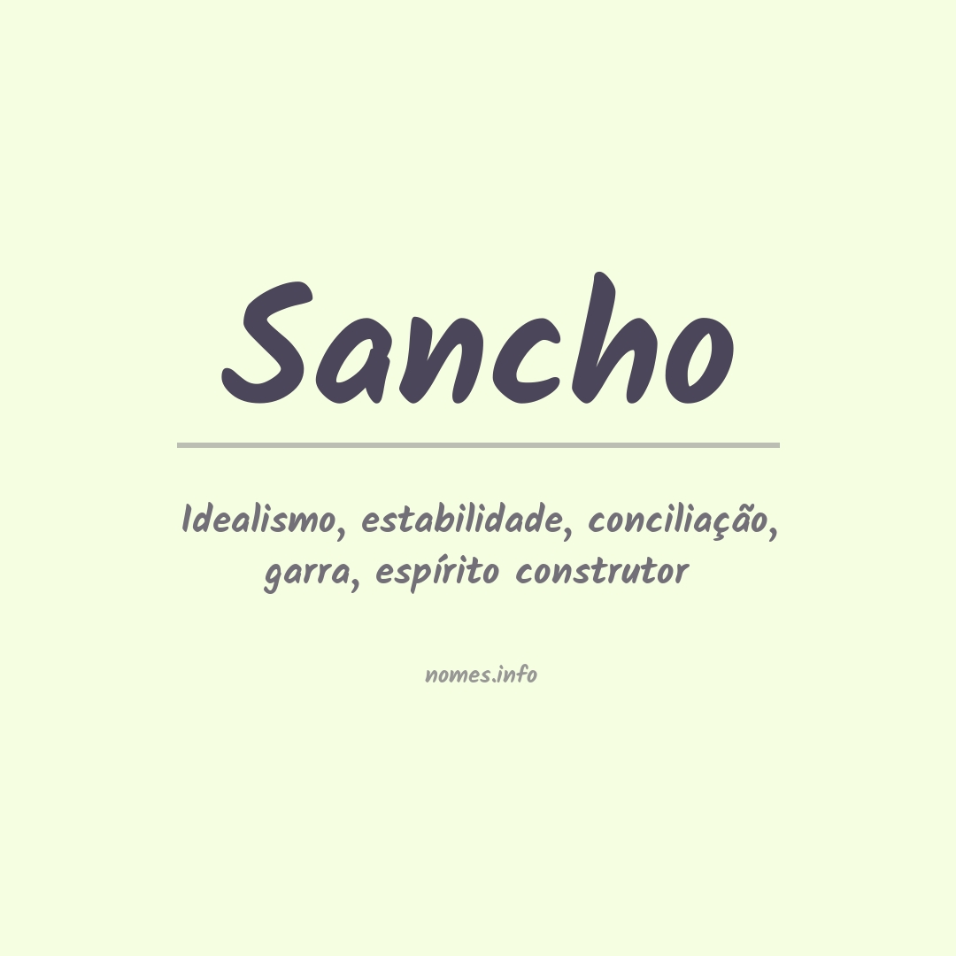 Significado do nome Sancho