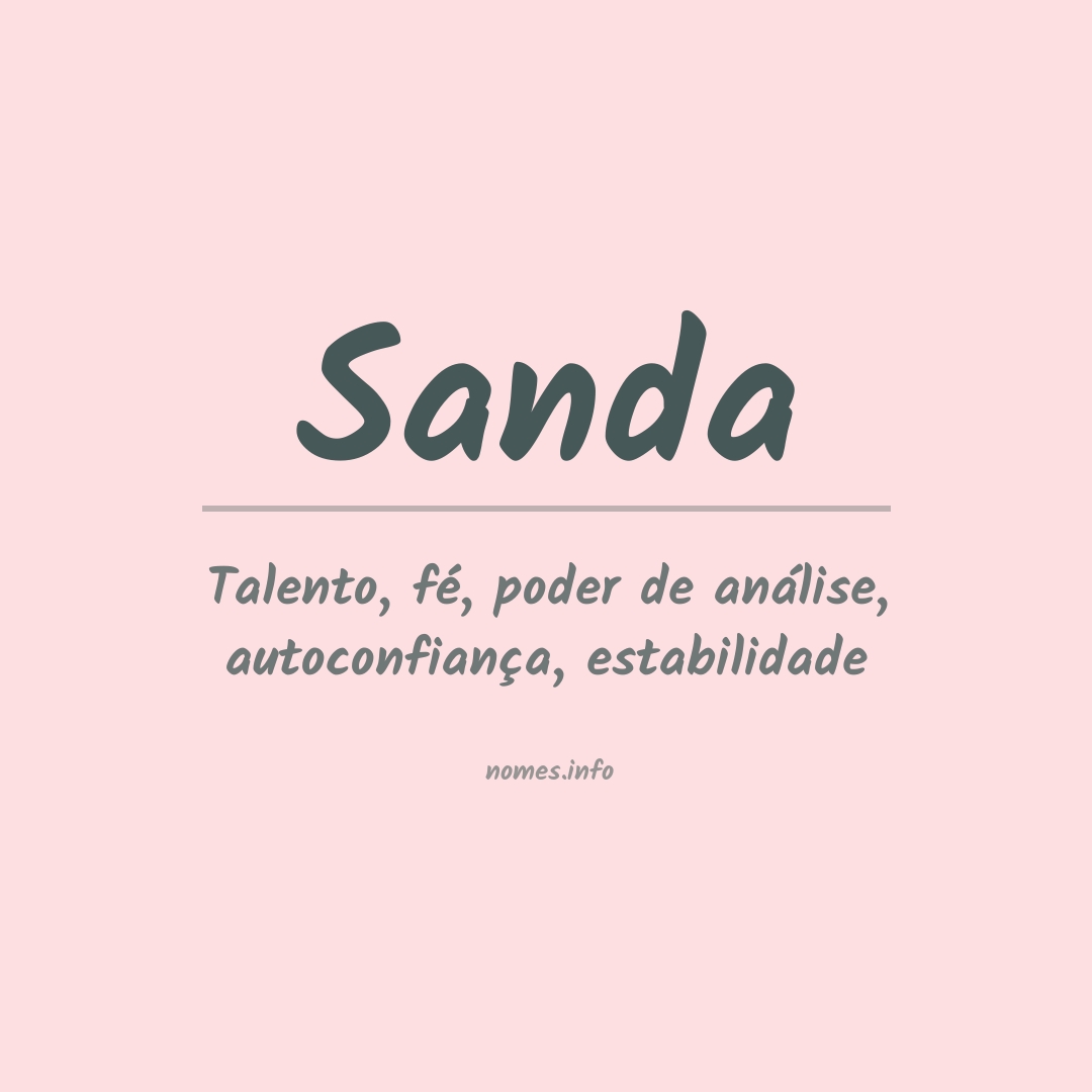Significado do nome Sanda