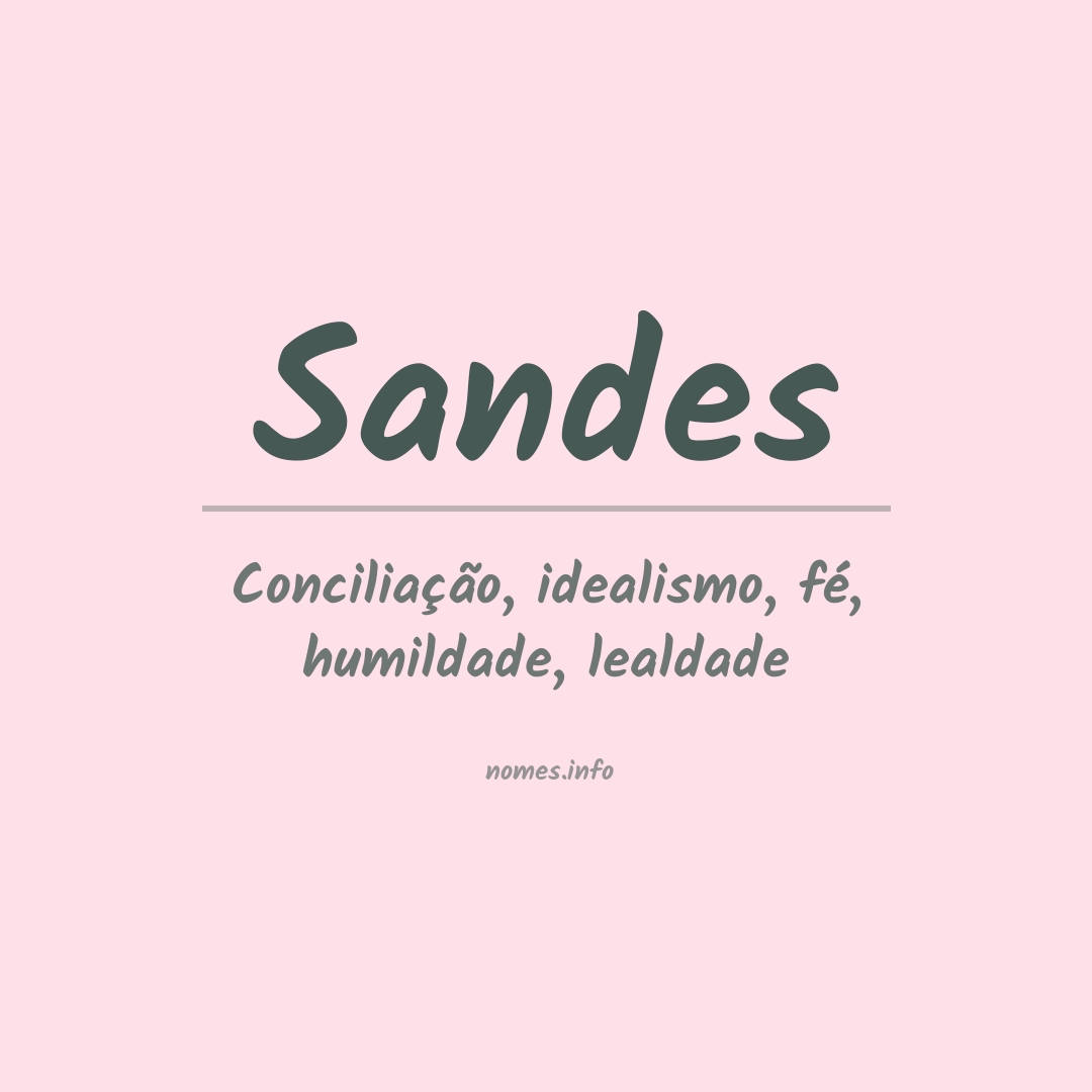 Significado do nome Sandes
