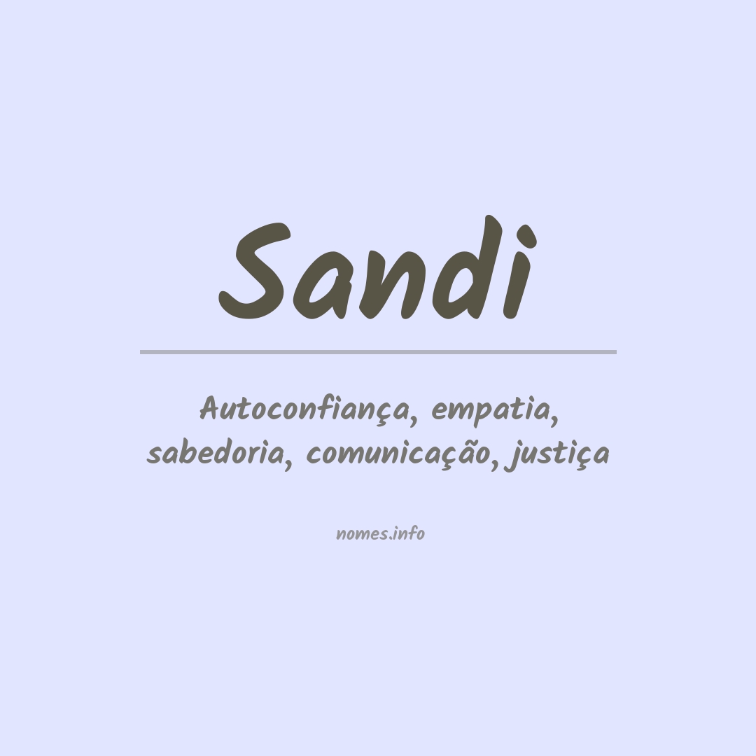 Significado do nome Sandi